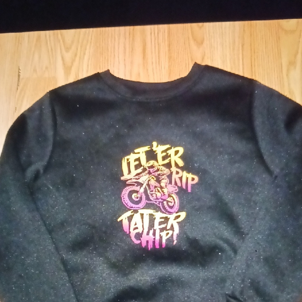 SHEIN Black Sweater with Colorful Graphic